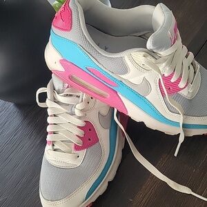 Nike Air Max 90 Women’s Sneakers White, Pink & Blue